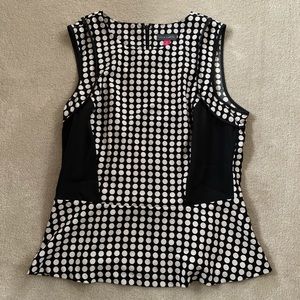 Vince Camuto polka dot sleeveless shell Size 8